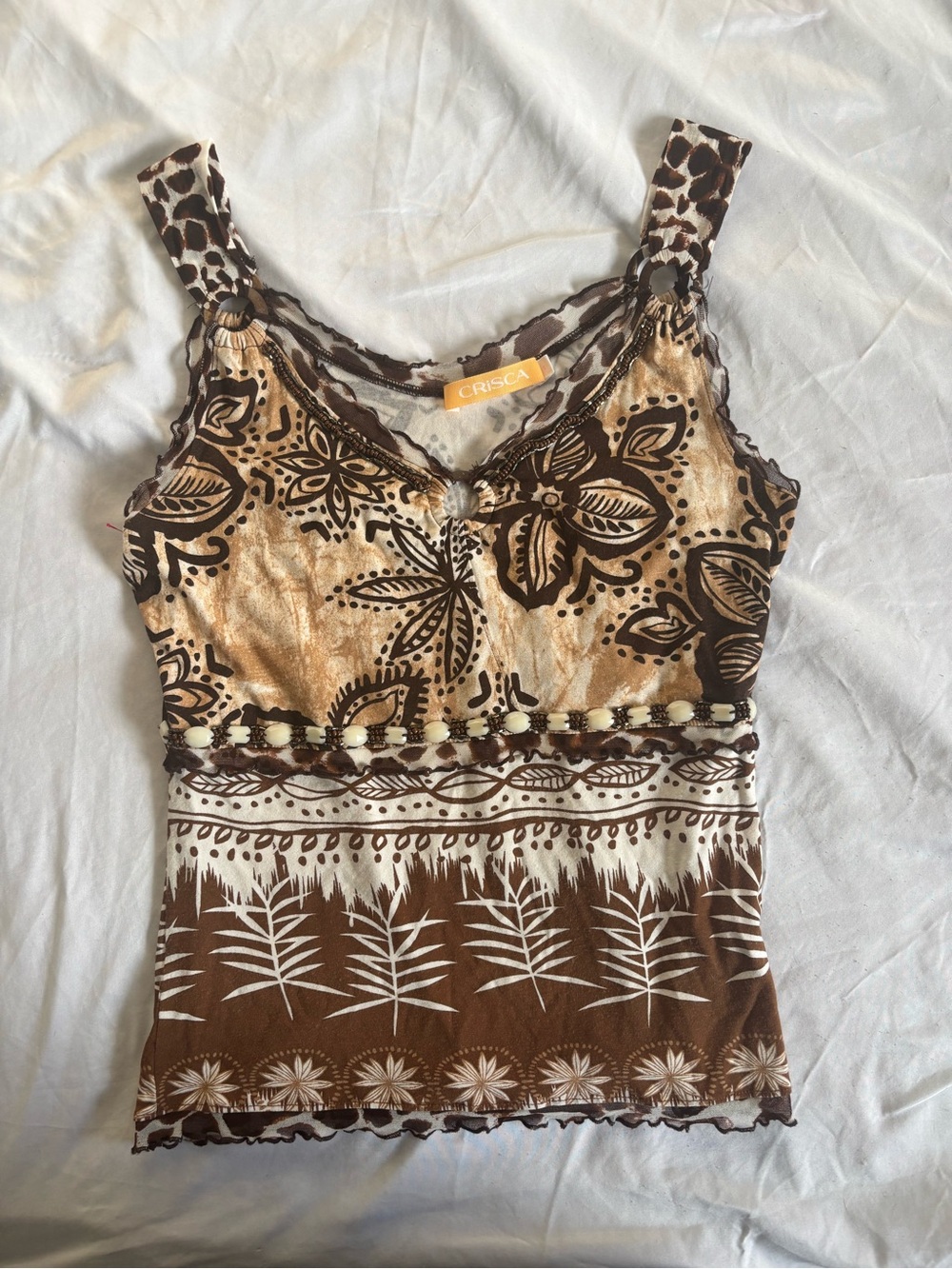 y2k/vintage boho tank